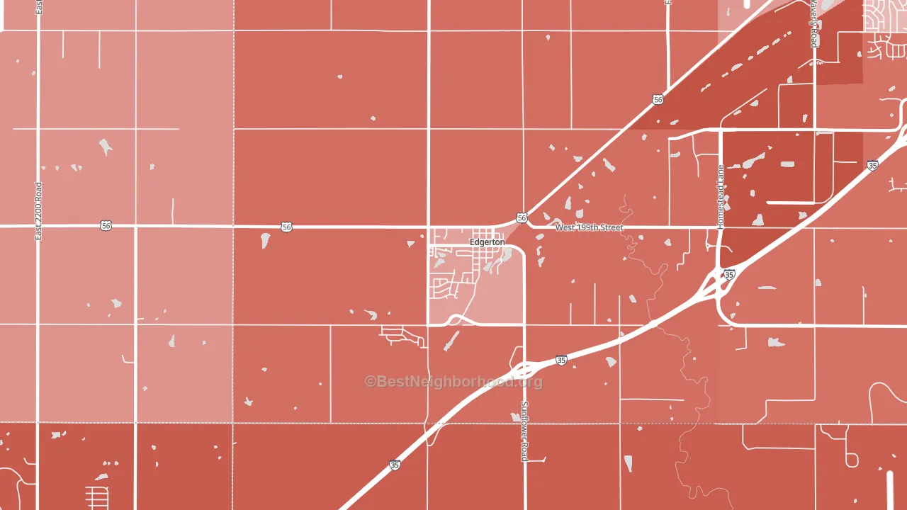 66021, KS block-group political-lean map