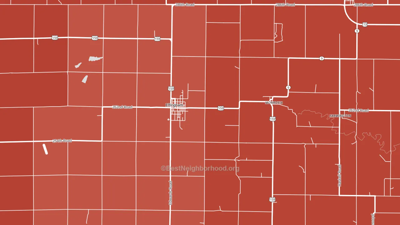 66023, KS block-group political-lean map