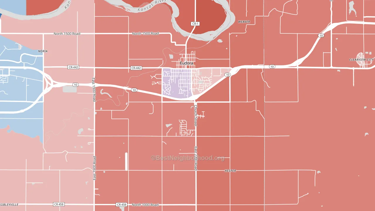 66025, KS block-group political-lean map