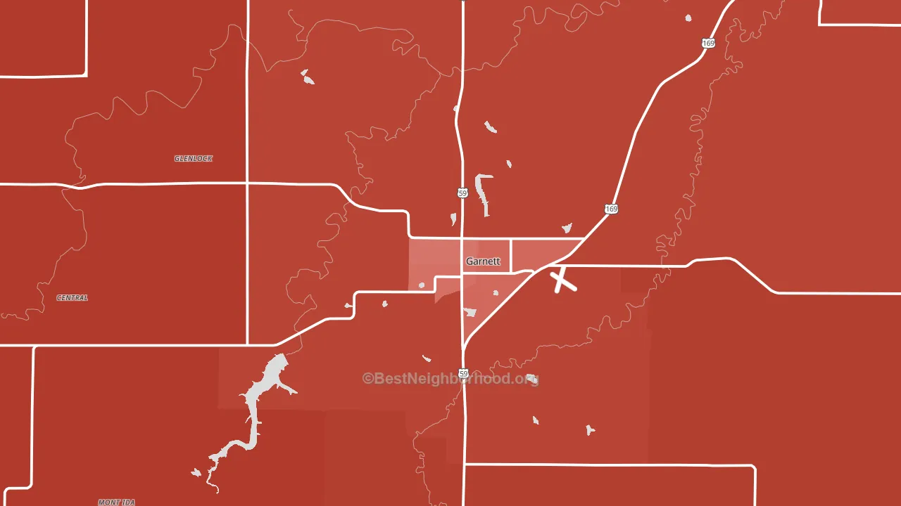 66032, KS block-group political-lean map