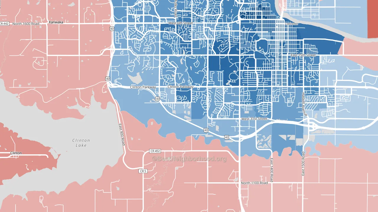 66047, KS block-group political-lean map