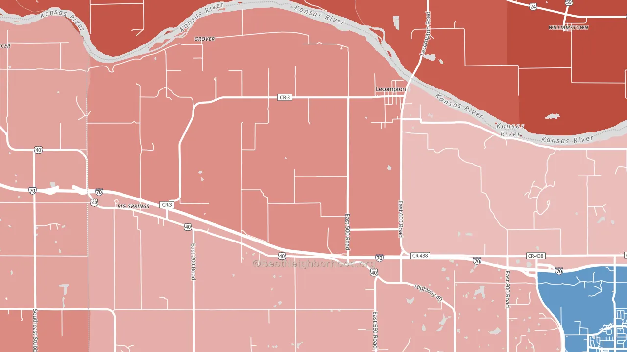 66050, KS block-group political-lean map