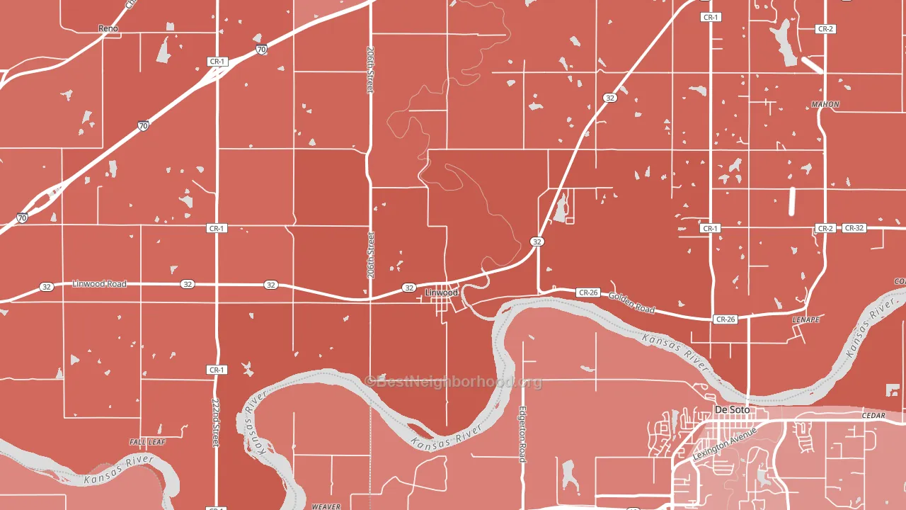66052, KS block-group political-lean map