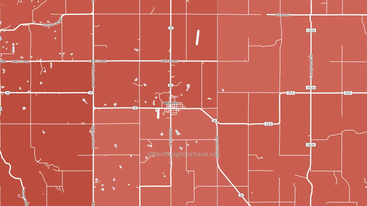 66054, KS block-group political-lean map