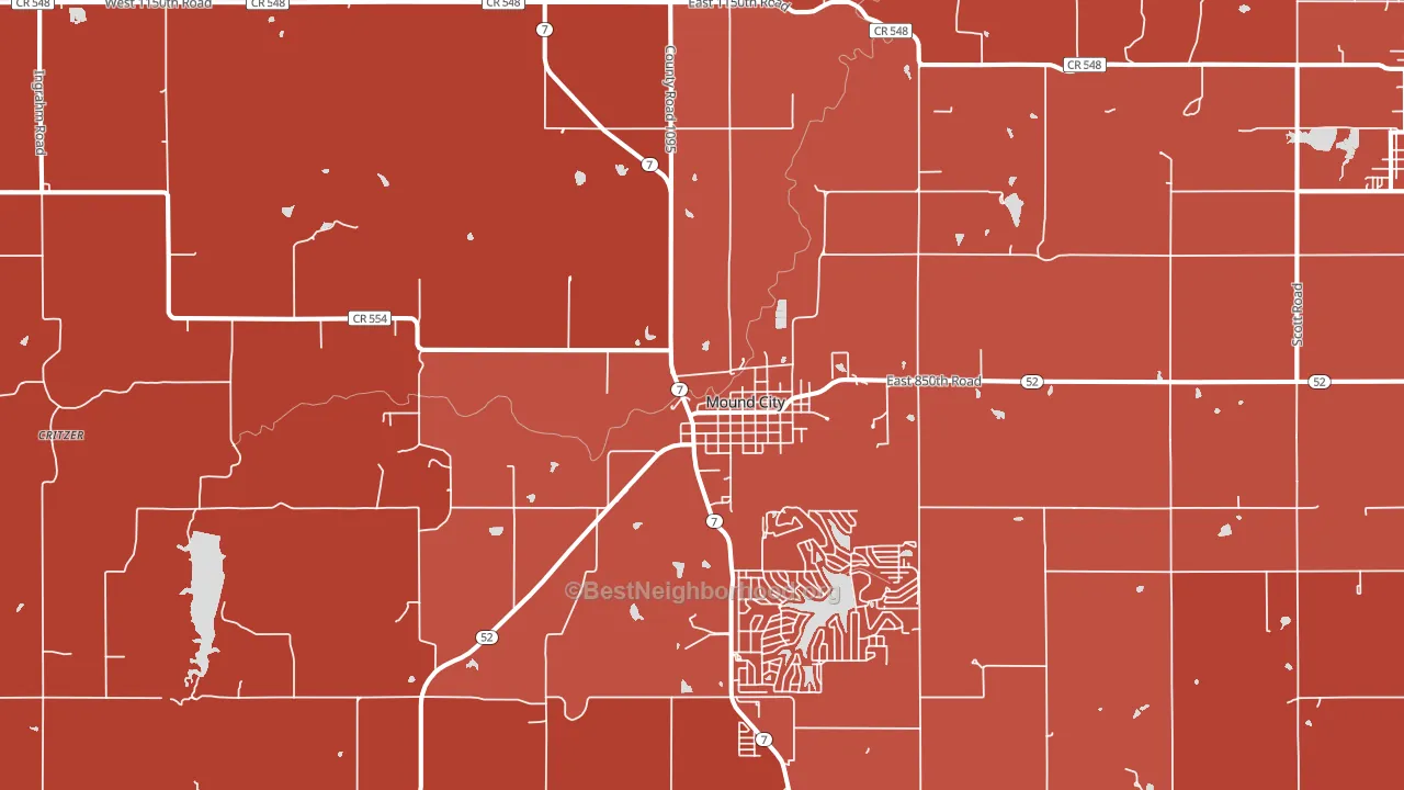 66056, KS block-group political-lean map