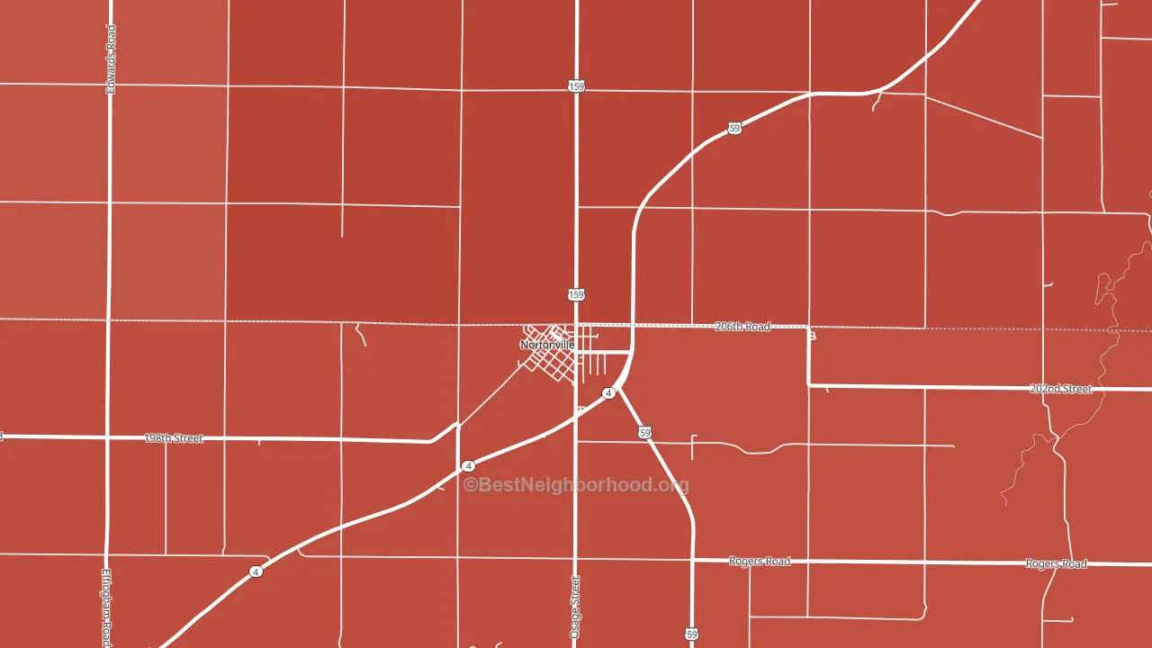 66060, KS block-group political-lean map