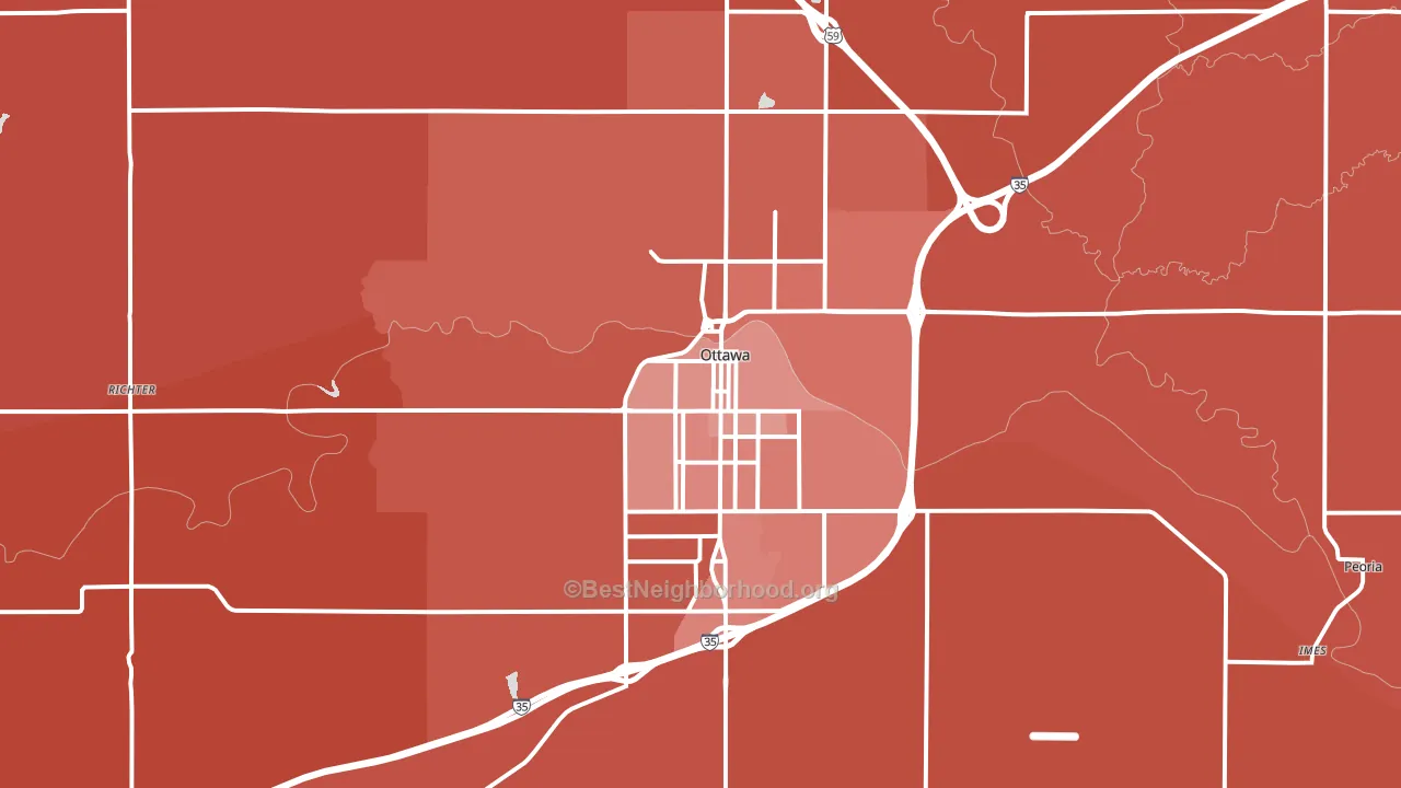 66067, KS block-group political-lean map