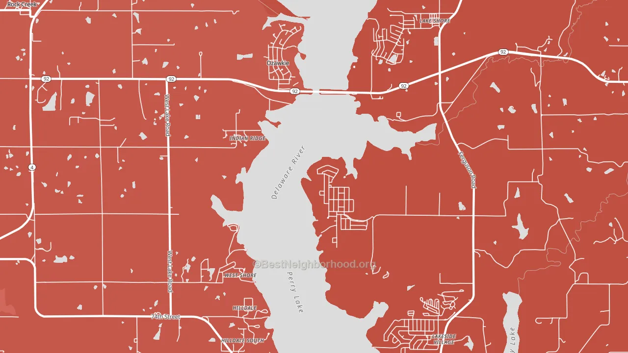 66070, KS block-group political-lean map