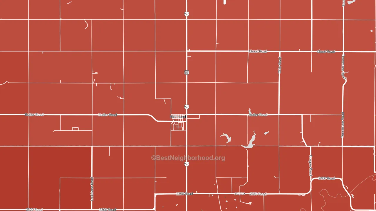 66080, KS block-group political-lean map