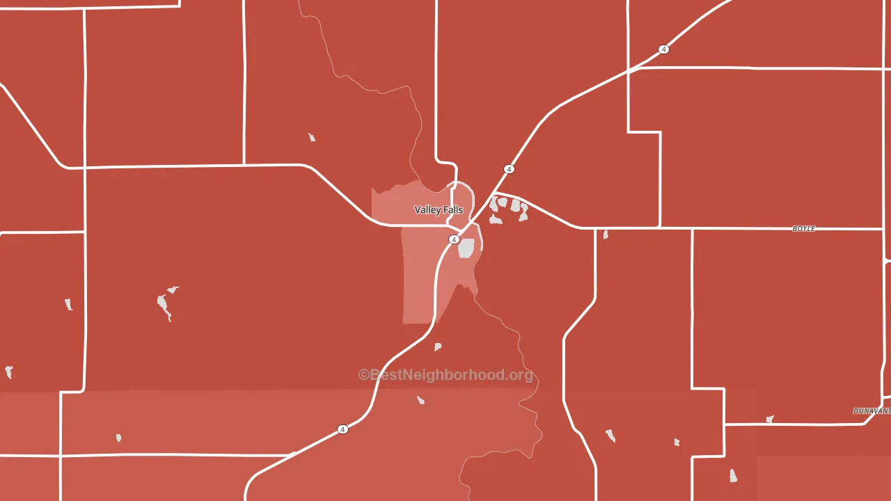 66088, KS block-group political-lean map