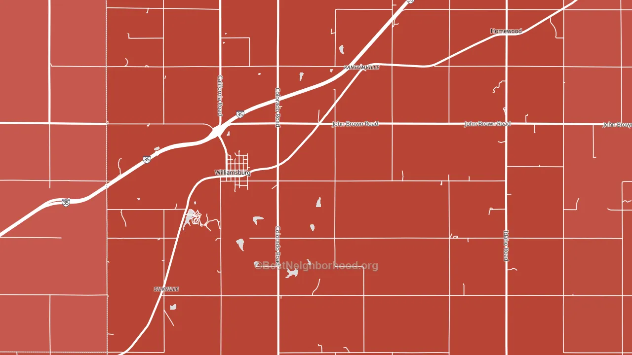 66095, KS block-group political-lean map