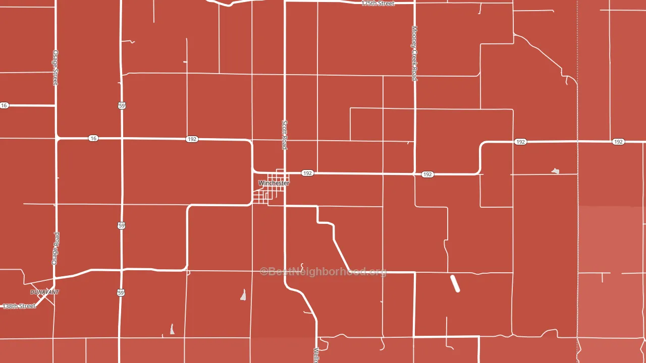 66097, KS block-group political-lean map