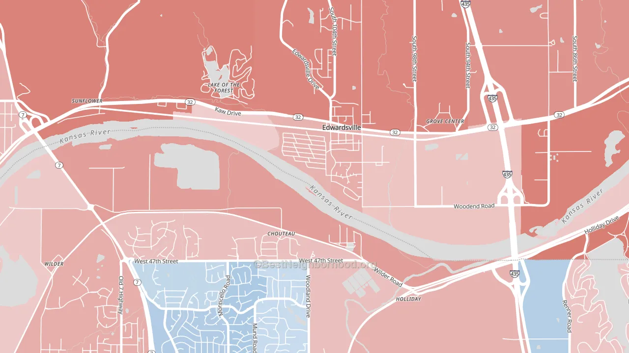 66113, KS block-group political-lean map