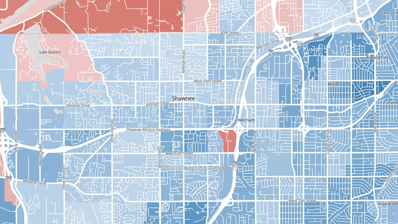 66203, KS block-group political-lean map