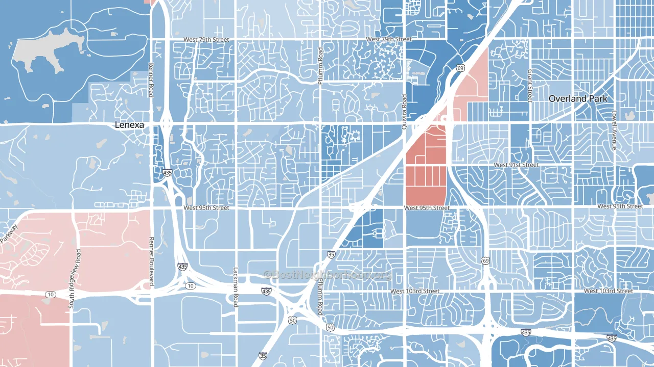 66215, KS block-group political-lean map