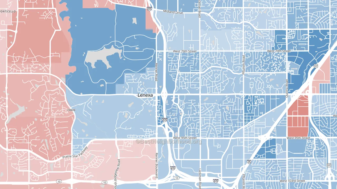 66219, KS block-group political-lean map
