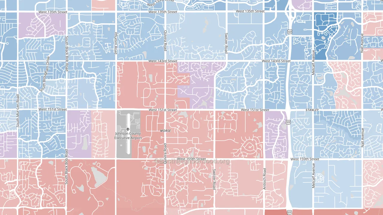 66221, KS block-group political-lean map