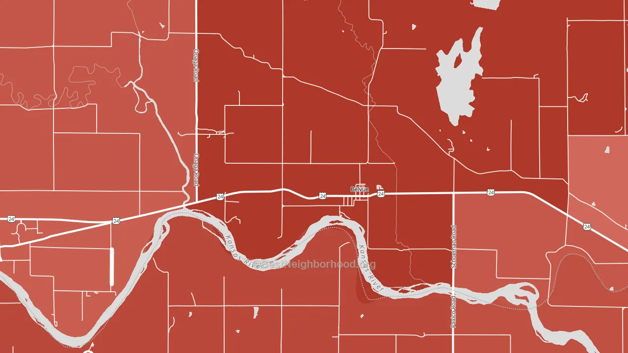 66407, KS block-group political-lean map