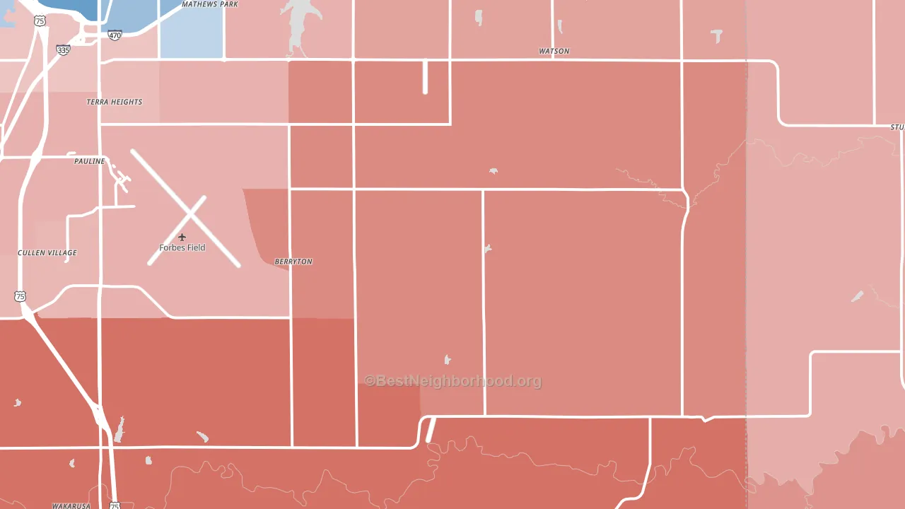 66409, KS block-group political-lean map