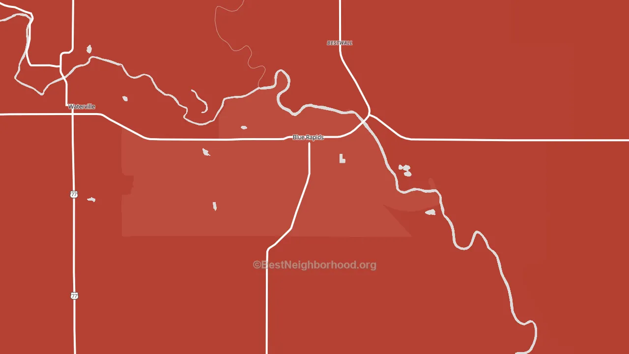 66411, KS block-group political-lean map