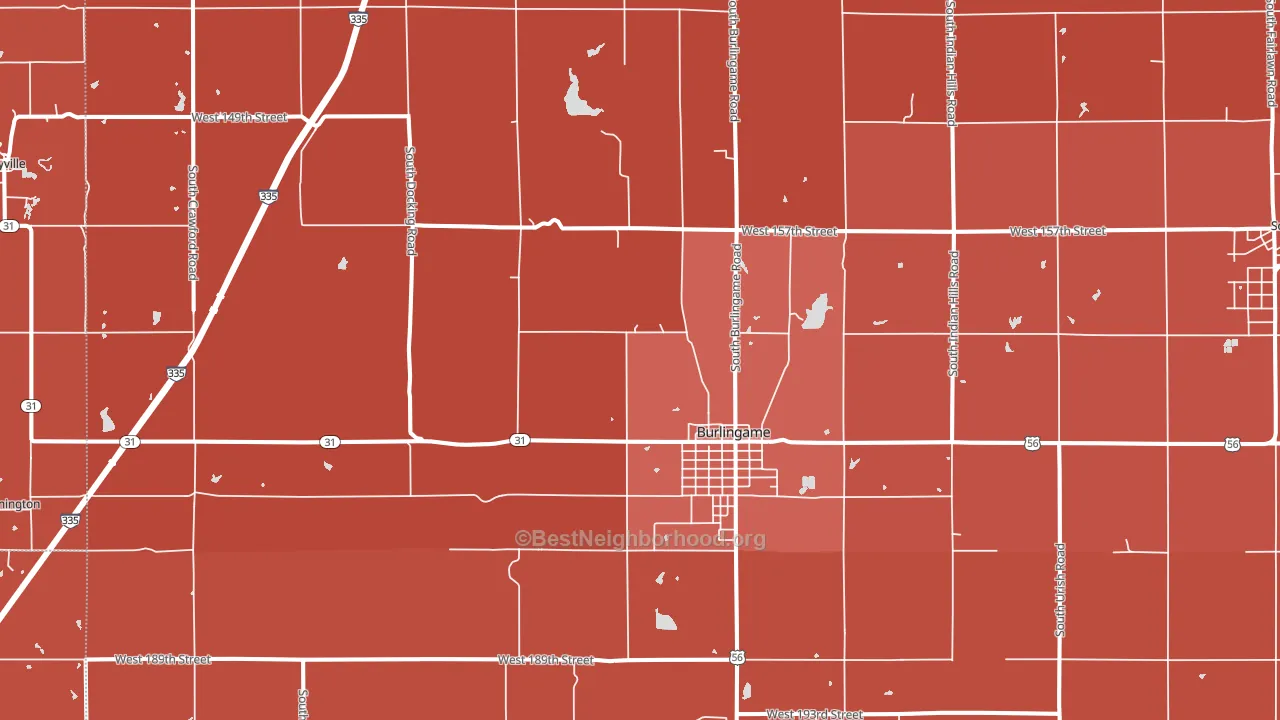 66413, KS block-group political-lean map
