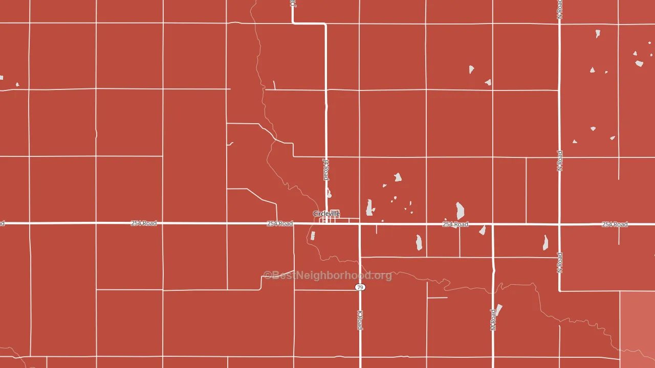 66416, KS block-group political-lean map