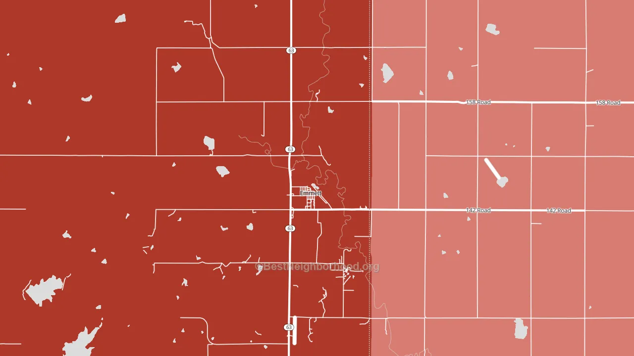 66422, KS block-group political-lean map