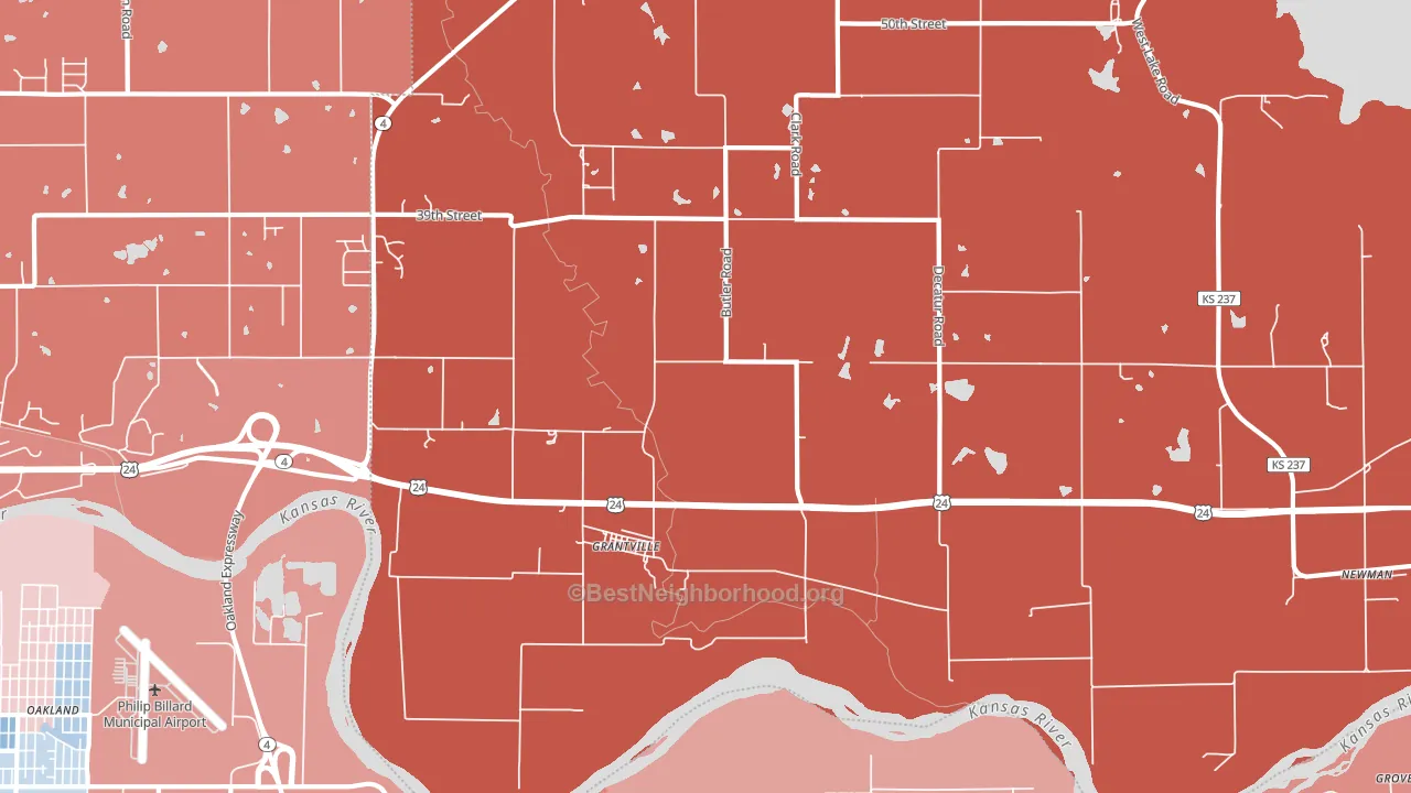 66429, KS block-group political-lean map