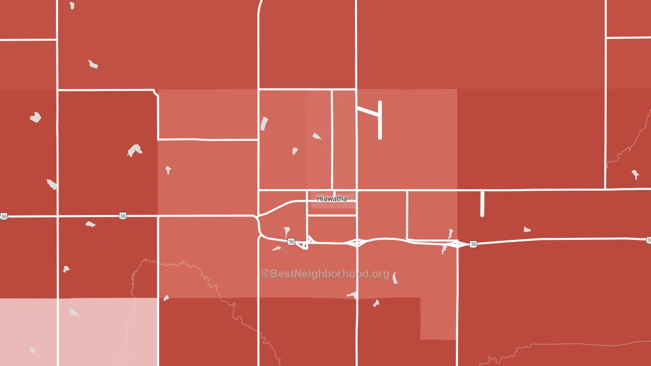 66434, KS block-group political-lean map