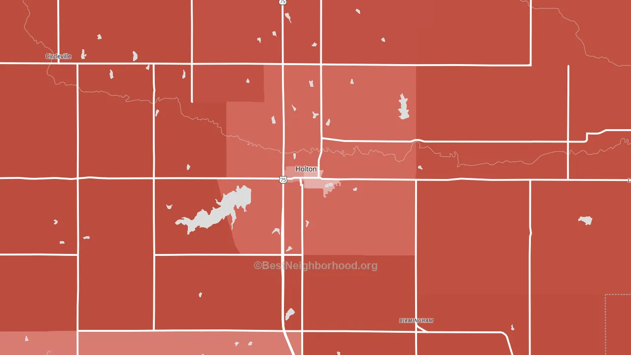 66436, KS block-group political-lean map