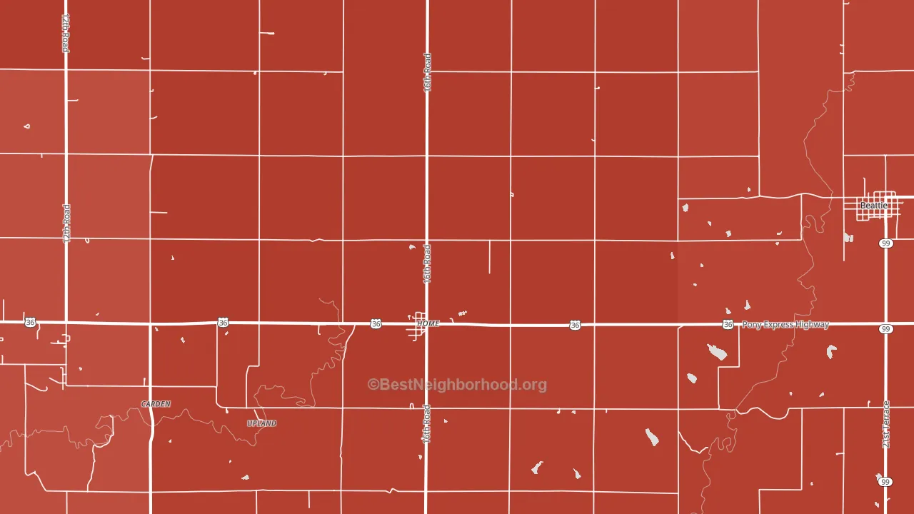 66438, KS block-group political-lean map