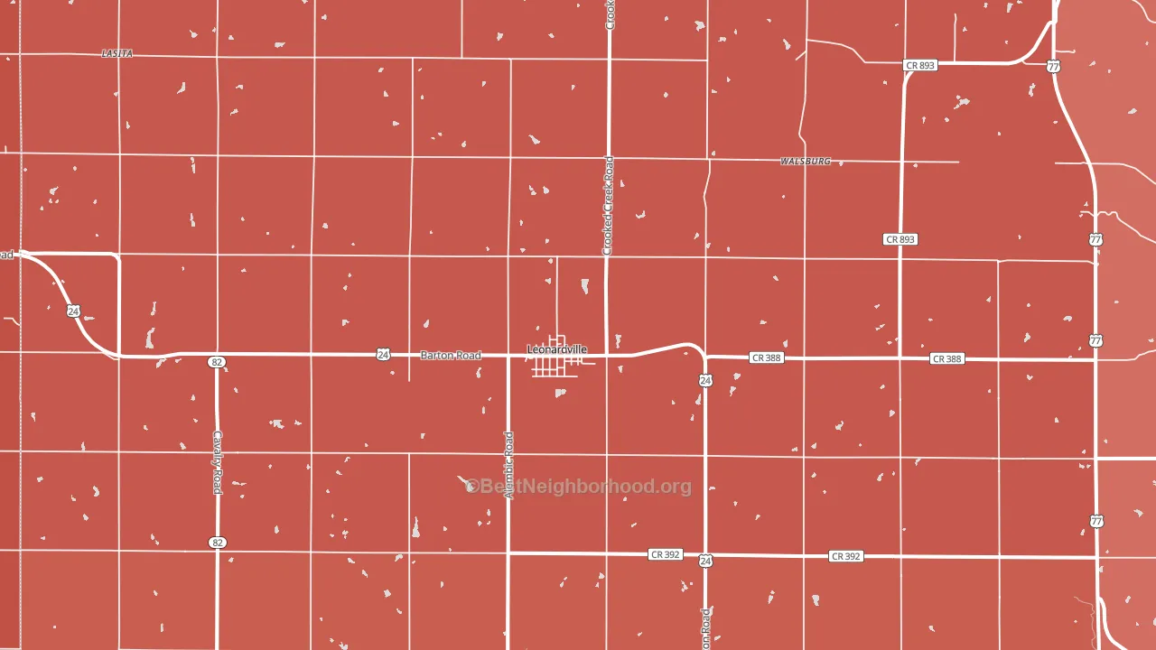 66449, KS block-group political-lean map