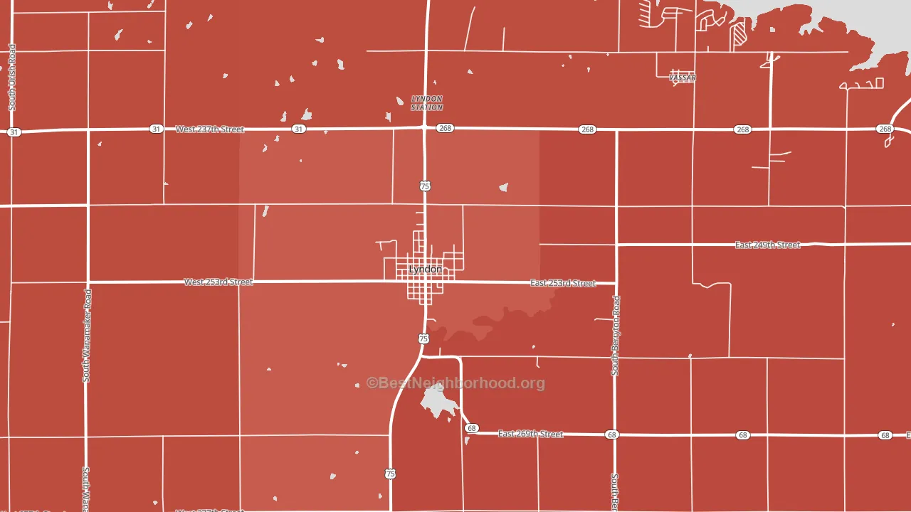 66451, KS block-group political-lean map