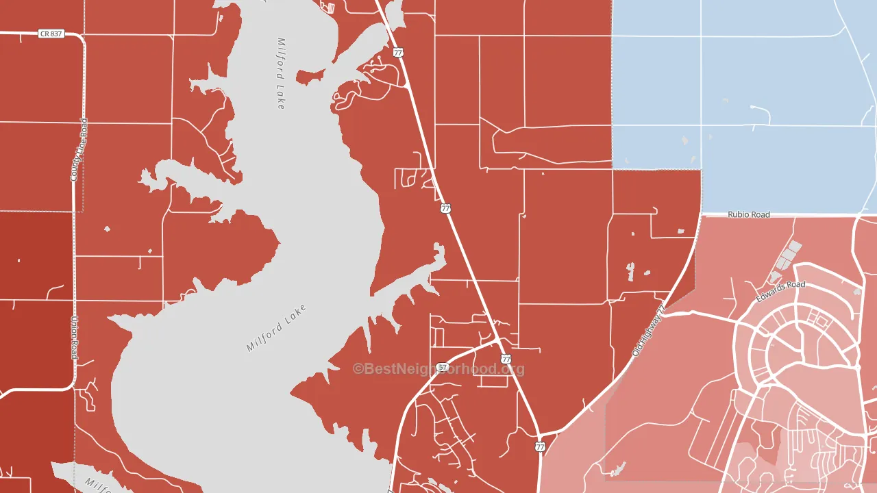 66514, KS block-group political-lean map