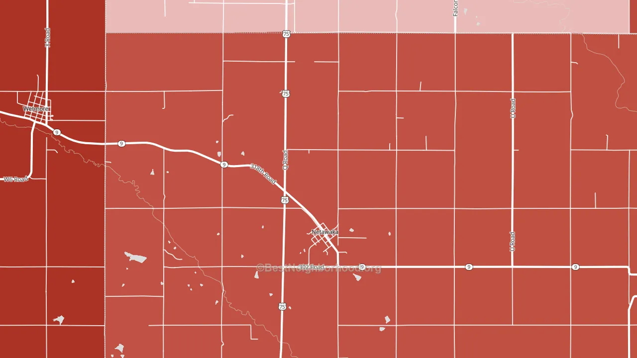 66516, KS block-group political-lean map