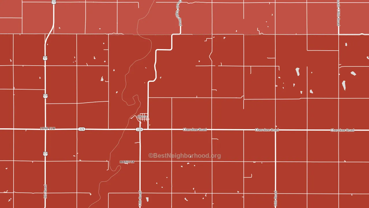 66518, KS block-group political-lean map