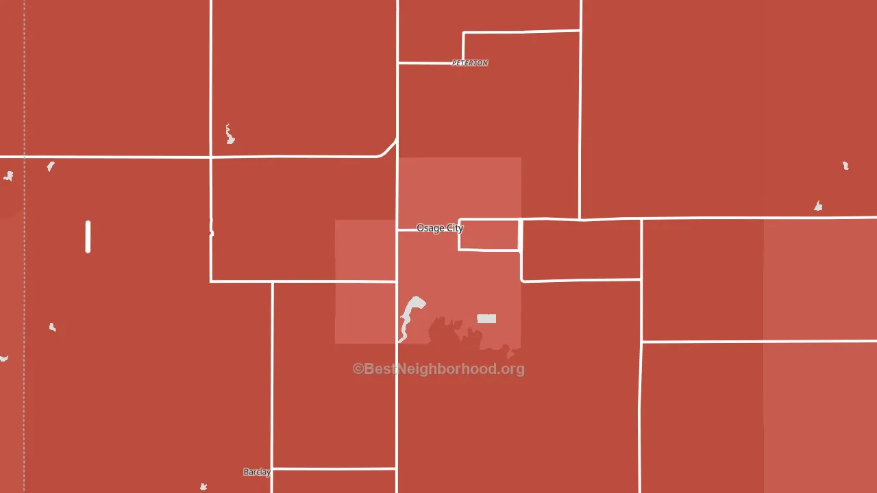 66523, KS block-group political-lean map