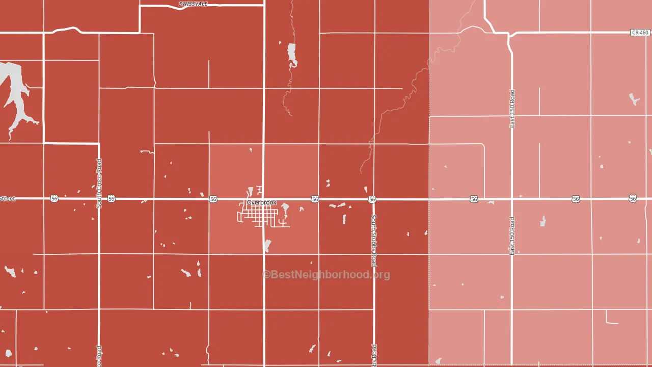 66524, KS block-group political-lean map