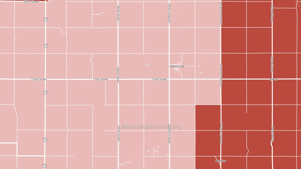 66527, KS block-group political-lean map