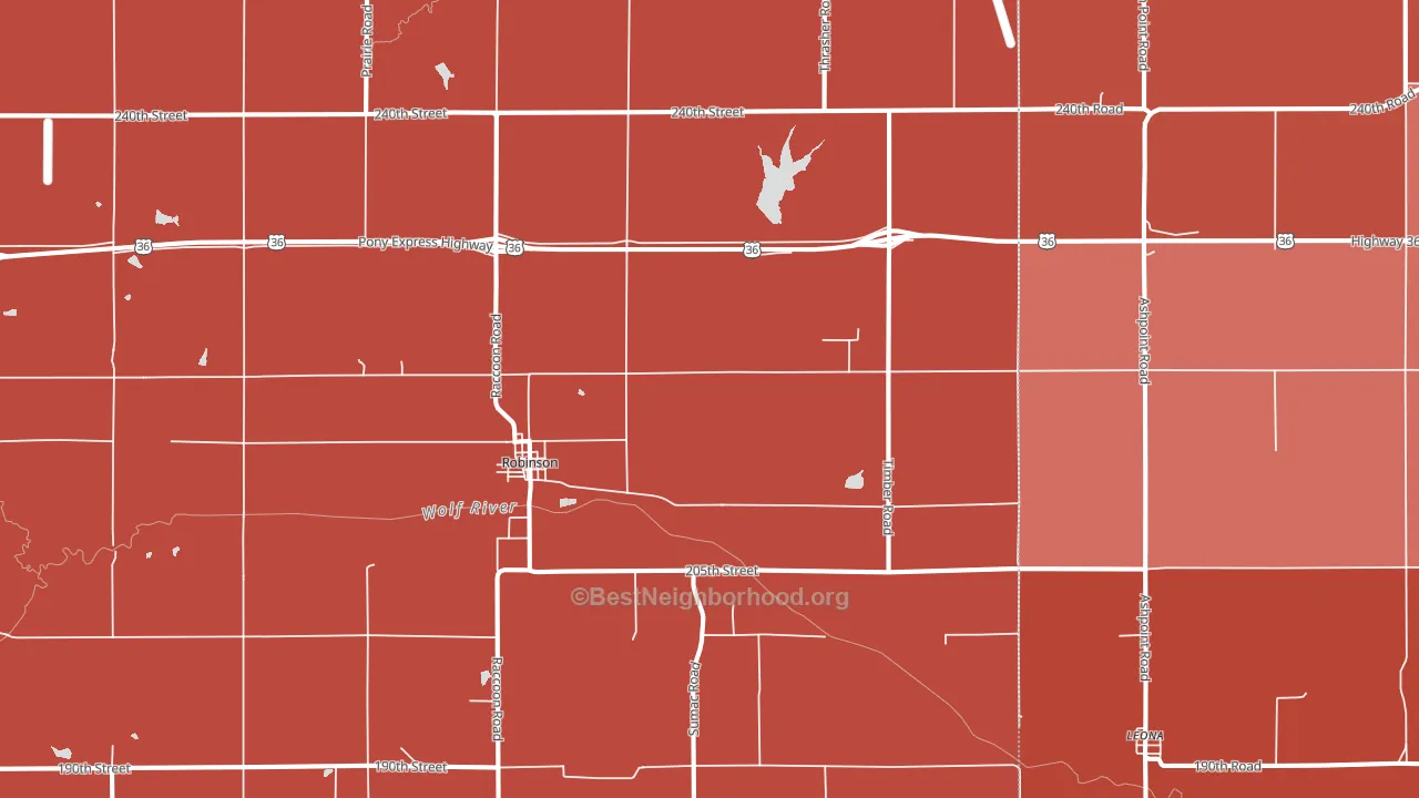 66532, KS block-group political-lean map