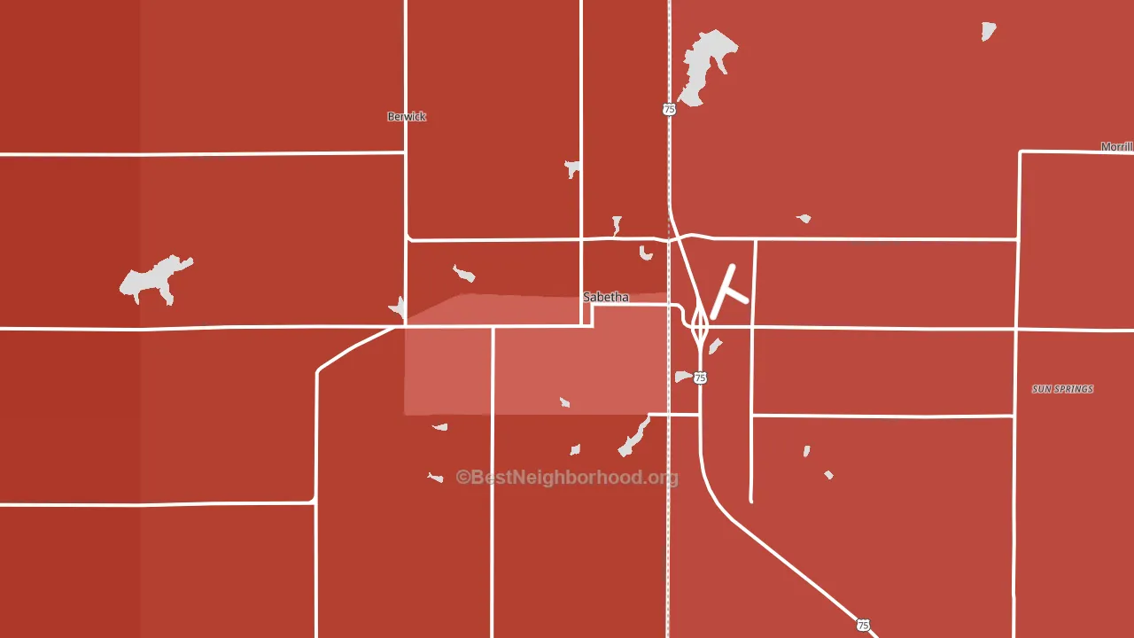 66534, KS block-group political-lean map