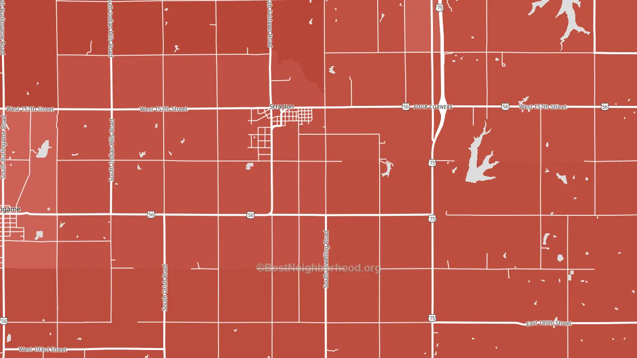 66537, KS block-group political-lean map