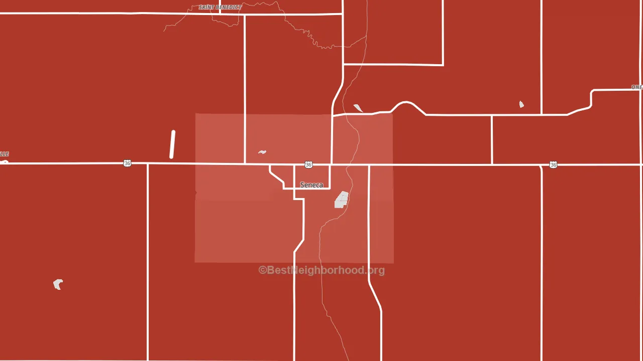 66538, KS block-group political-lean map