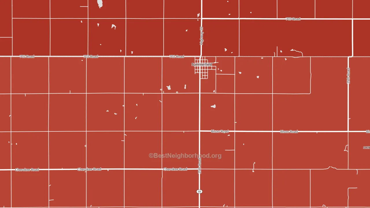 66541, KS block-group political-lean map