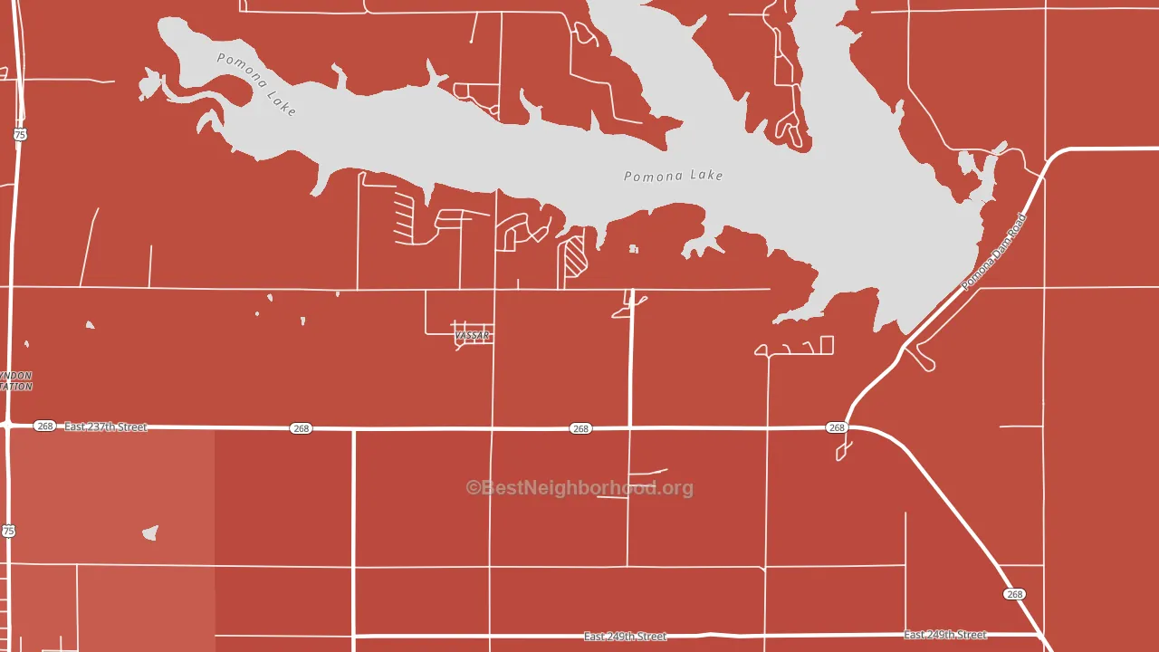 66543, KS block-group political-lean map