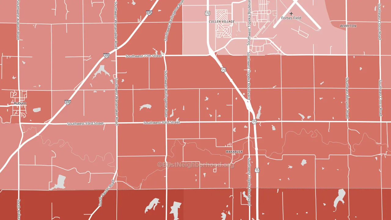66546, KS block-group political-lean map
