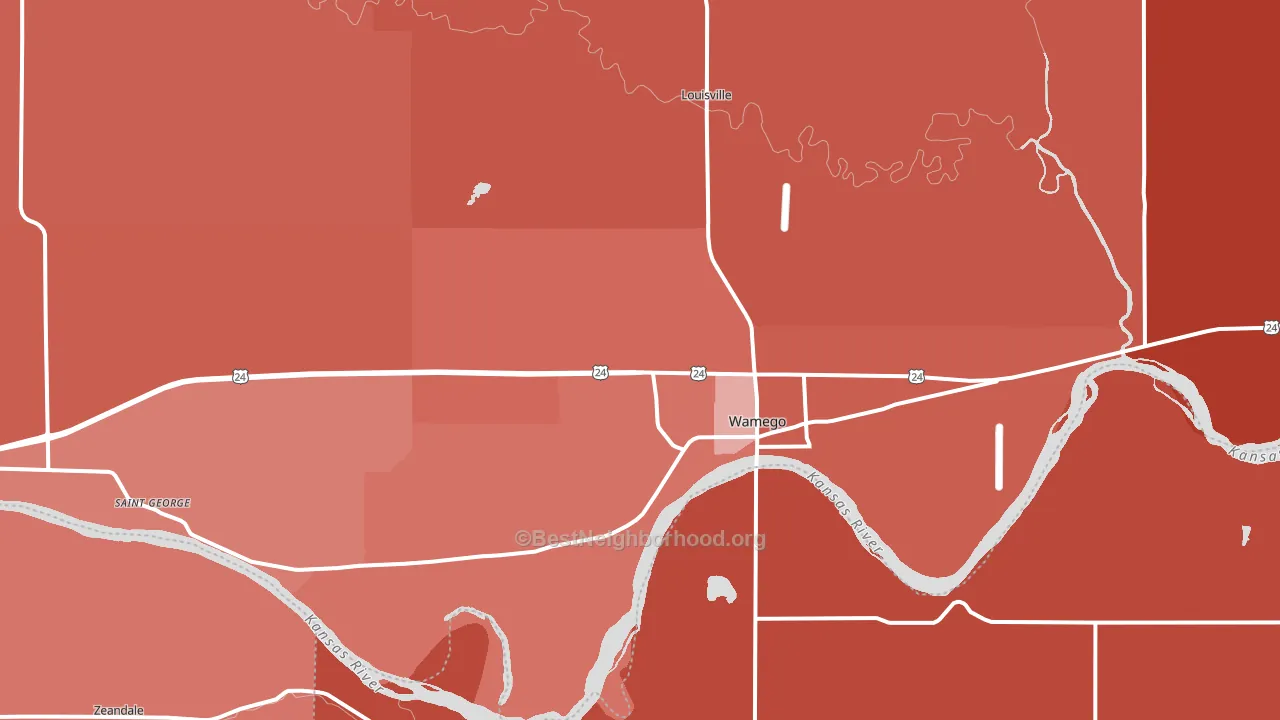 66547, KS block-group political-lean map