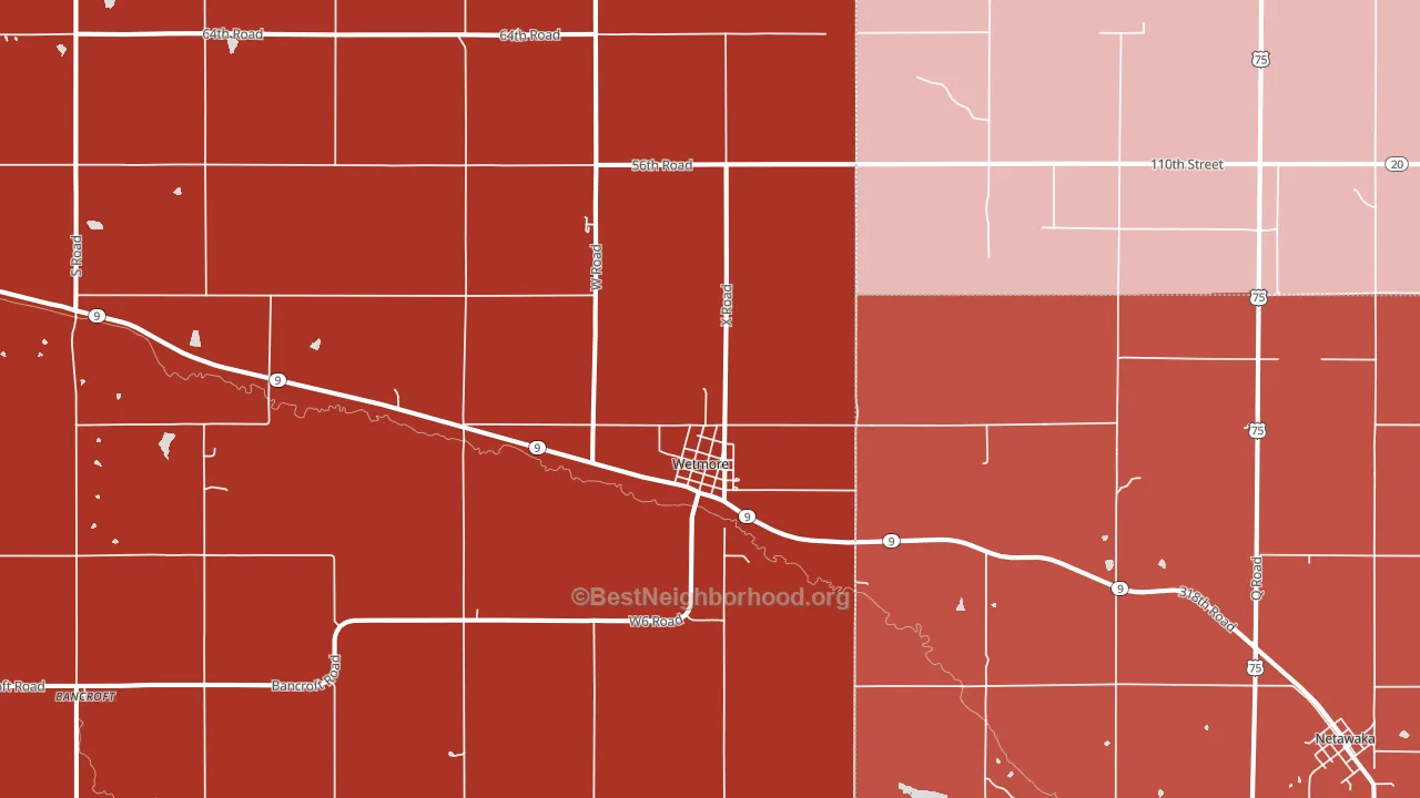 66550, KS block-group political-lean map