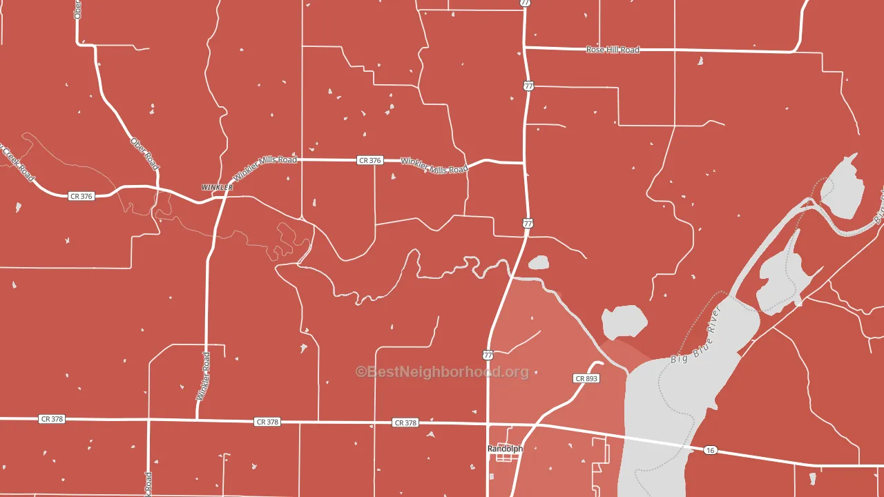 66554, KS block-group political-lean map