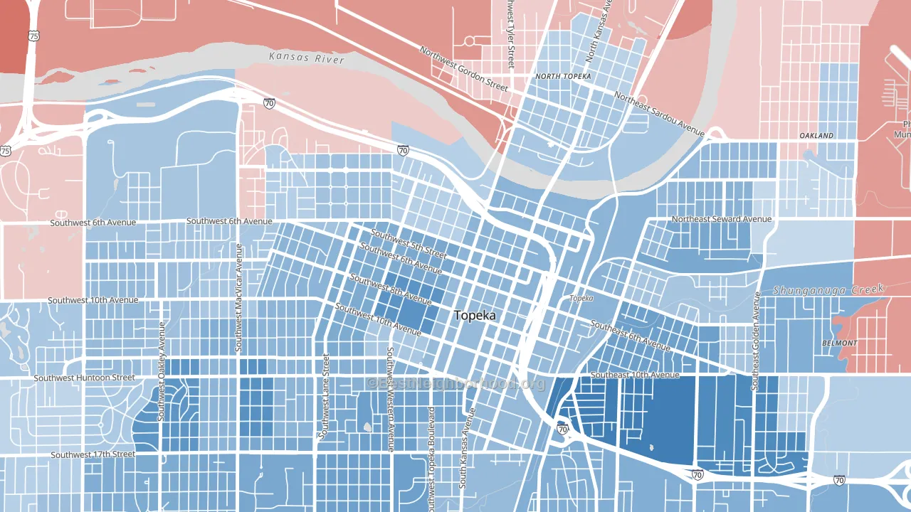 66603, KS block-group political-lean map